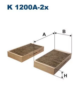K1200A-2X FILTRO CABINAS DE CARBON  