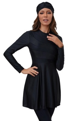 SHEIN STRÓJ KĄPIELOWY DWUCZĘŚCIOWY CZARNY XL VII