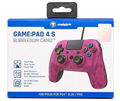 SNAKEBYTE PS4 GAME:PAD 4 S WIRED (BUBBLEGUM CAMO)