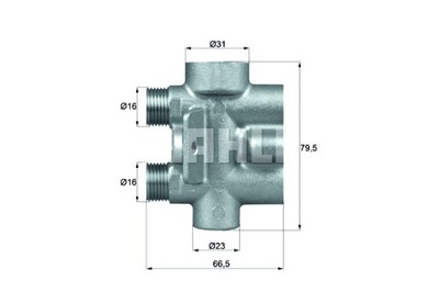 MAHLE TERMOSTATAS AUŠINTUVO ALYVOS 75°C AUDI Q7 R8 VW TOUAREG 3.0D-5.2 