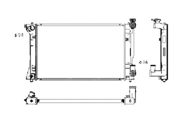 NRF РАДІАТОР ДВИГУНА ВОДИ TOYOTA AVENSIS 2.4 09.03-11.08