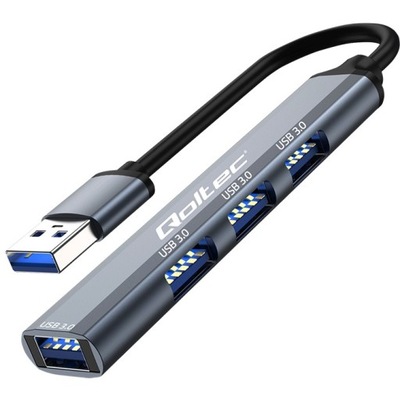 Hub Qoltec USB-A 4x USB 3.0