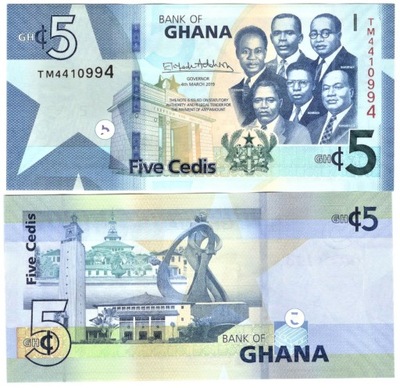 GHANA - 5 CEDIS - 2019 - P-46 - UNC