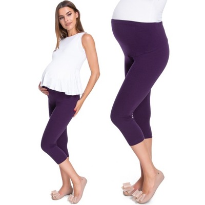 CIĄŻOWE LEGGINSY 3/4 ELASTYCZNY PANEL PREG34 2XL