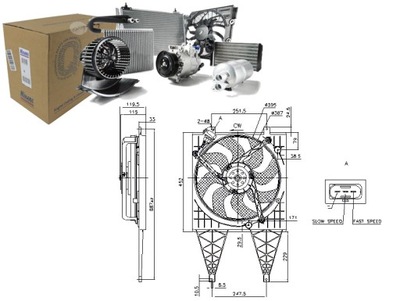 VENTILADOR DEL RADIADOR CON CUERPO SEAT CORDOBA IBIZA 3 IBIZA IV IBIZA  