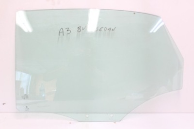 Audi a3 sedan 8v 12- скло двері лівий задня задня фото №1