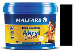 MALFARB farba elewacyjna Akryl Color CZARNY 1 L