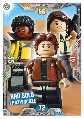 Karta LEGO Star Wars Seria 2 nr 62 Han Solo