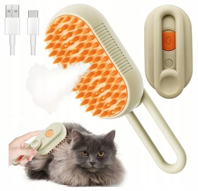 SZCZOTKA PAROWA DLA PSA KOTA NAWILŻAJĄCA SIERŚĆ MASAŻER DO PIELĘGNACJI HIT