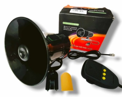 Сирена 12v 3 tonowa -policja -straż -tir+ megafon 12v głośna-klakson hit фото №1