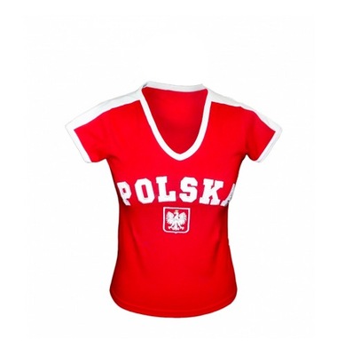 T-SHIRT Koszulka Damska POLSKA BAWEŁNA - M