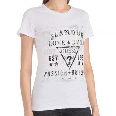 Guess t-shirt koszulka damska biała W3RI62JA900-G011 M