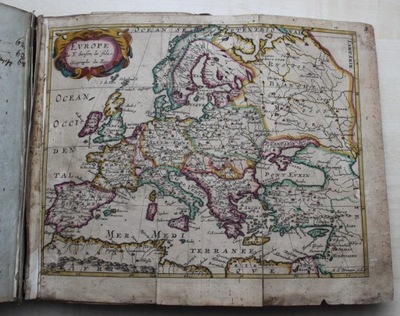 mapy z XVII w. oryg. atlas wg N. Sanson'a, doskonała lokata, miedzioryty!