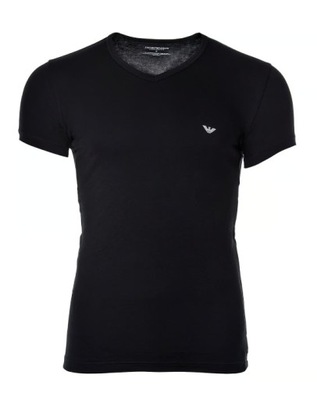 Emporio Armani, t-shirt damski, czarny, r.S