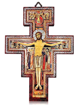 Krzyż Franciszkański San Damiano 13 cm Święty Franciszek