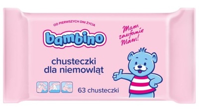 Bambino - Chusteczki Nawilżane DLa Niemowląt 63szt