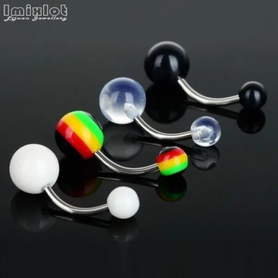 10 PIEZAS SZTABKA CON ACERO ACERO INOXIDABLE BLANCO NEGRO AKRYLOWE ANILLOS  