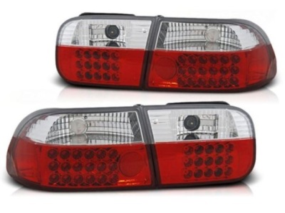 Ліхтарі  задні led honda civic 91-95 2-4 d red white фото №1