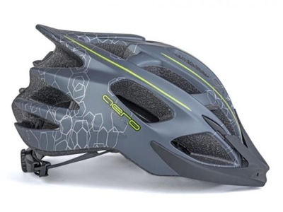 Kask rowerowy AUTHOR AERO X8 szaro-żółty(fluo) mat 58-62