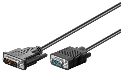 Kabel przewód DVI-I/VGA Full HD niklowany 1m