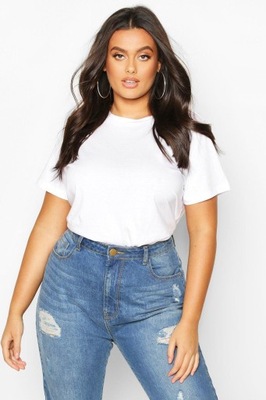 BOOHOO BIAŁY T-SHIRT BASIC HEB NG2__52