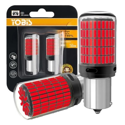 LUCES DIODO LUMINOSO LED P21W BA15S 1156 CANBUS ROJA MUY POTENTE 2500LM 150SMD LUZ DE FRENADO  