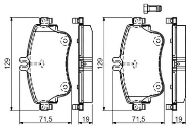 BOSCH КОЛОДКИ ГАЛЬМІВНІ MERCEDES ПЕРЕД W176 W246 A-