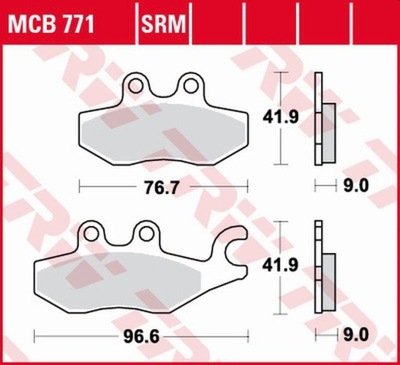 TRW LUCAS ZF TRINKELĖS STABDŽIŲ KH418 SINTER PIAGGIO BEVERLY 125 '10-, 