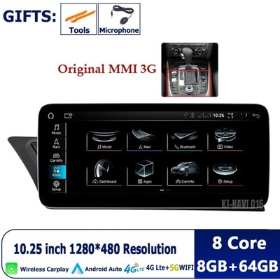 ANDROID13 PARA AUDI A4 A5 S4 S5 A4L B8 2009-2016 NAVEGACIÓN GPS CARPLAY AUTO  