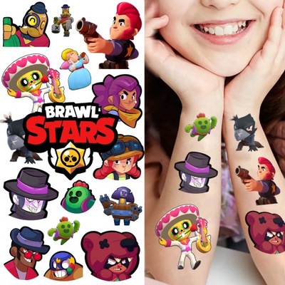 TATUAŻE ZMYWALNE DLA FANA BRAWL STARS SUPER JAKOŚĆ WIELE WZORÓW