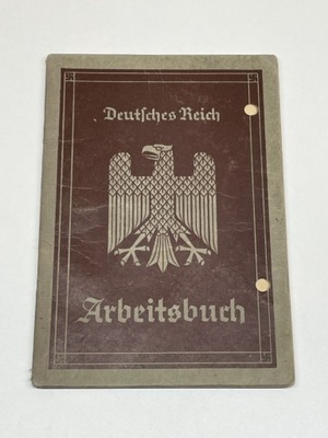 Niemiecka Książeczka Pracy - ARBEITSBUCH - Niemcy III Rzesza - 1936r.