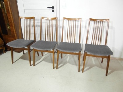 komplet 4 krzesła - lata 60 te - po odświeżeniu
