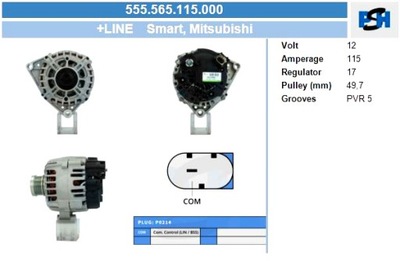 BV PSH ALTERNADOR SMART 115A ALTERNADOR  