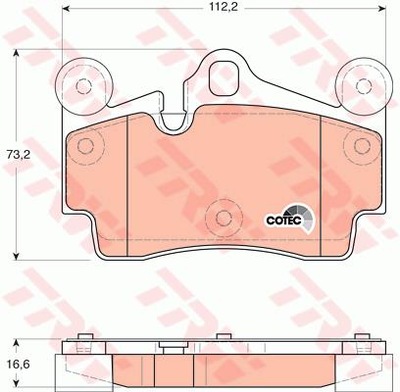 ZAPATAS DE FRENADO PARTE TRASERA VW/PORSCHE TOUAREG/CAYENNE  