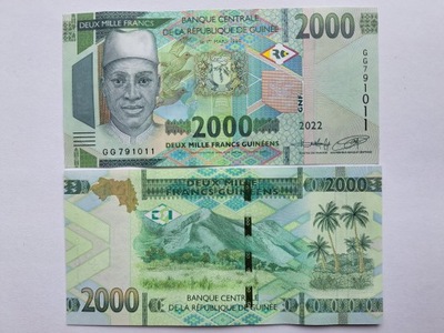 GWINEA - 2000 FRANCS 2022,UNC