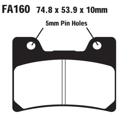 КОЛОДКИ ТОРМОЗНЫЕ EBC FA160 ORGANICZNE