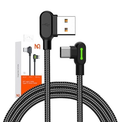 MCDODO KĄTOWY KABEL PRZEWÓD USB DO USB-C SZYBKIE ŁADOWANIE TELEFONU 1,2 M