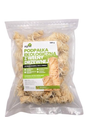 Ekologiczna rozpałka z wełny drzewnej AGNIS 0,5 kg