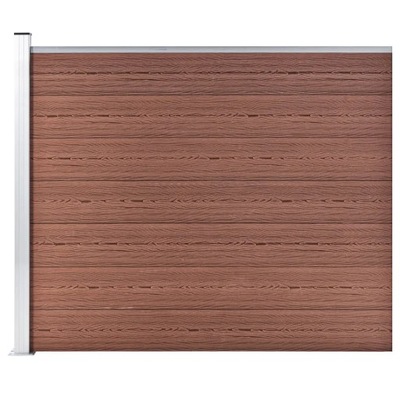 Panel ogrodzeniowy z WPC, 175x146 cm, brązowy