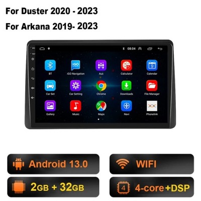 NAWIGATOR GPS PARA RENAULT DUSTER HM 2 II 2020 - 2023 ARKANA 1 I 2019-2023  