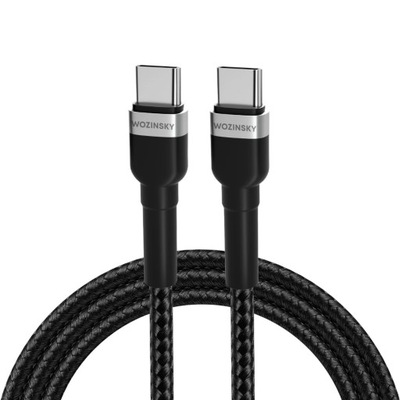 KABEL WOZINSKY WNBCC2 USB-C / USB-C PD 65W 2 M - CZARNY SUPER JAKOŚĆ