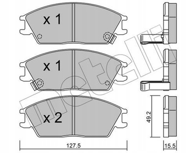 METELLI PRZEGUBY,UKL ZAPATAS HAM.HYUNDAI ACCENT 00-  