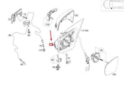 Mercedes-benz glb x247 зеркало боковой передние левая rhd a2478103108 фото №1