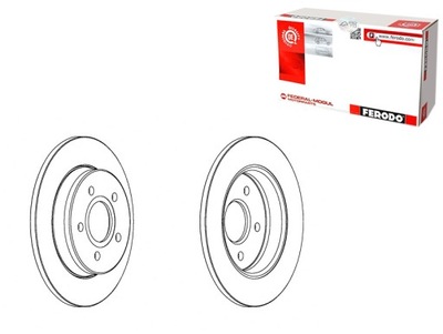 DISCOS DE FRENADO 2 PIEZAS PARTE TRASERA FORD C-MAX FOCUS C-MAX FOCUS II MAZDA 3  