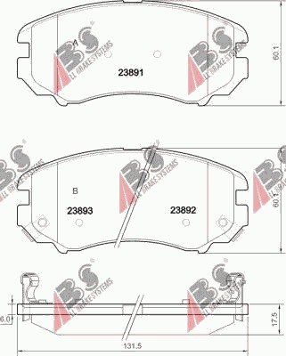 TRINKELĖS STABDŽIŲ PRIEK. HYUNDAI SONATA 2001-2004 