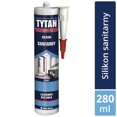 Silikon sanitarny szary 280 ml Tytan