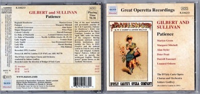 CD Patience Gilbert & Sullivan