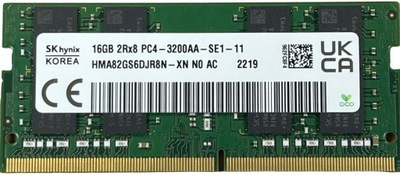 NOWA PAMIĘĆ RAM SK HYNIX 16GB DDR4 3200MHZ SODIMM