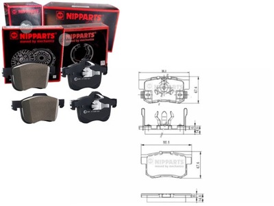 Тормозные колодки тормозные honda accord ix 2.4 nipparts nipp фото №1