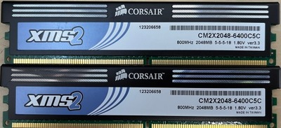 Pamięć RAM CORSAIR 4GB (2X2) DDR2 800MHZ CM2X2048-6400C5C RAM123